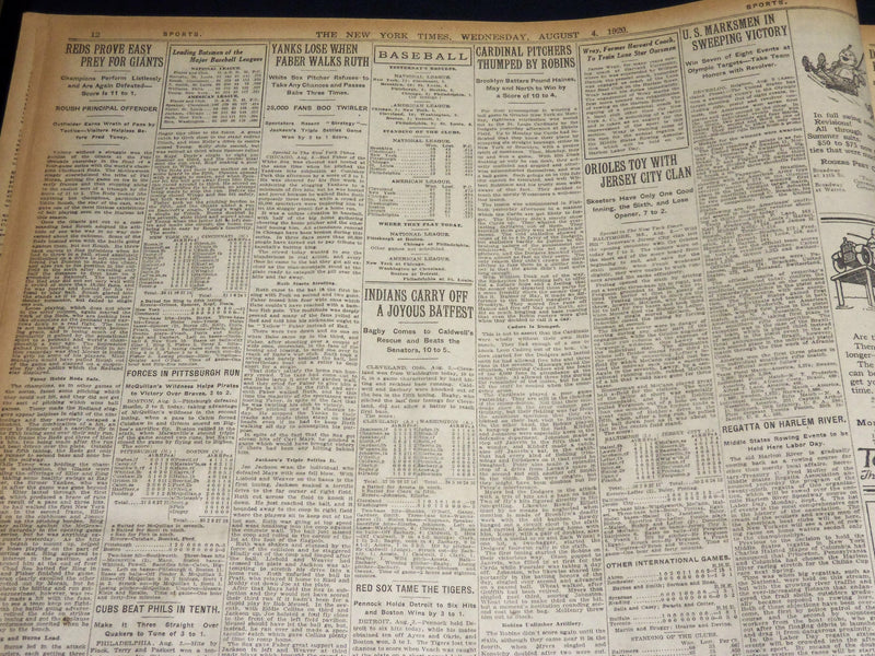 1920 AUGUST 4 NEW YORK TIMES - WILSON AND LEAGUE SARATOGA - NT 8549