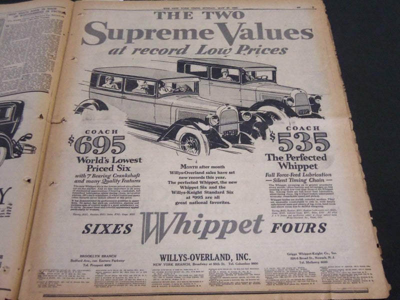 1928 MAY 20 NY TIMES SPECIAL FEATURES LINDBERGH LEADING AVIATION SWEEPS- NT 7078