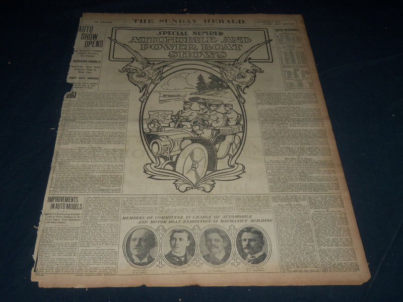 1905 MARCH 12 THE BOSTON HERALD SECTION- AUTOMOBILE & POWER BOAT SHOWS - BH 148