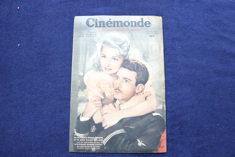 1946 JULY 30 CINEMONDE MAGAZINE - MARLENE DIETRICH-SIMONE RENANT COVER - E 23959