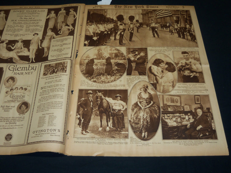 1921 MAY 1 NEW YORK TIMES PICTURE SECTION - ENRICO CARUSO - DEMPSEY - NT 8938