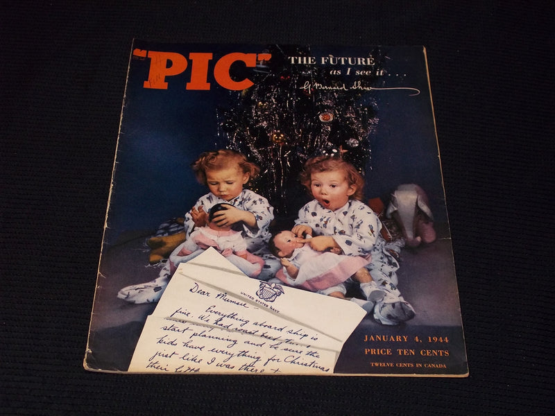 1944 JANUARY 4 PIC MAGAZINE - BABIES BY BANNISTER FRONT COVER - E 20562