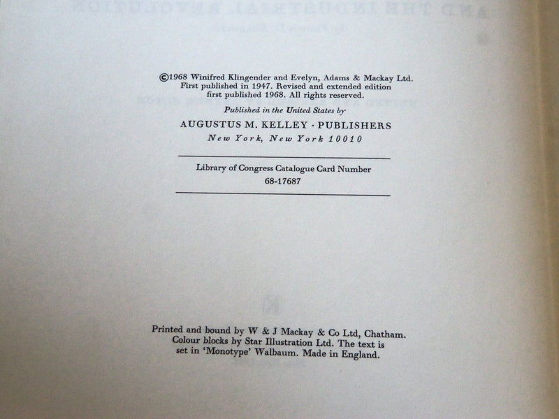 1968 ART AND THE INDUSTRIAL REVOLUTION BY FRANCIS KLINGENDER BOOK - KD 3798
