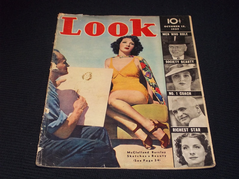 1937 OCTOBER 12 LOOK MAGAZINE - MCCLELLAND BARCLAY FRONT COVER - E 20290