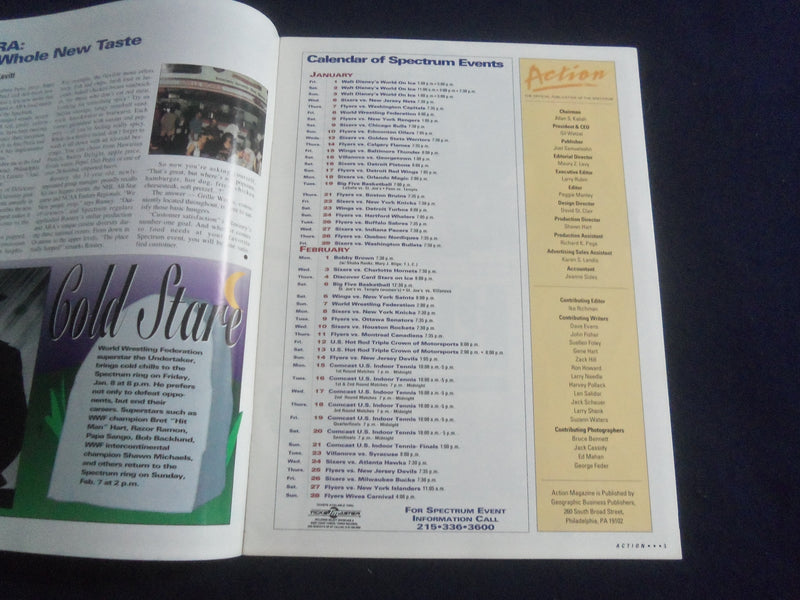 1993 JANUARY ACTION MAGAZINE - THE SPECTRUM - PHILADELPHIA, PA - SP 6483Z