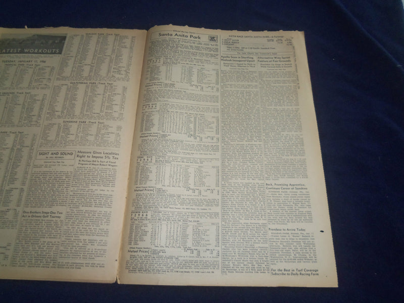 1965 JAN 18 THE DAILY RACING FORM - APOLLO VICTOR IN HIALEAH INAUGURAL - NP 5492