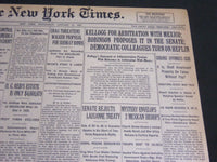 1927 JANUARY 19 NEW YORK TIMES - KELLOGG FOR ARBITRATION WITH MEXICO - NT 7135