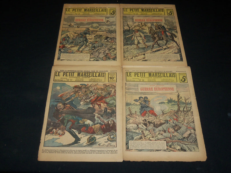 LE PETIT MARSEILLAIS SUPPLEMENT ILLUSTRE - GUERRE EUROPEENNE LOT OF 22 - O 3021