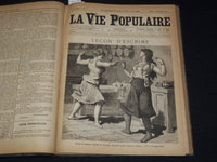 1884 JAN-MAR LA VIE POPULAIRE MAGAZINE BOUND VOLUME #1- EMILE ZOLA - KD 7462C