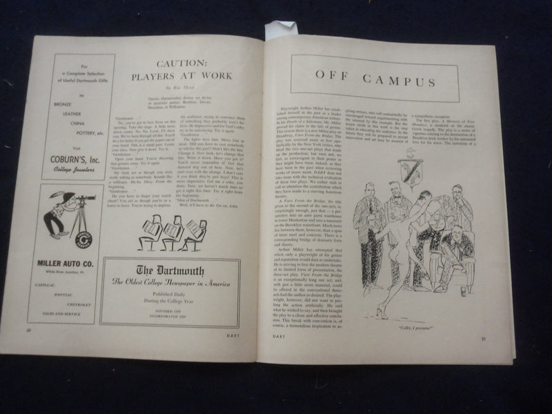 1956 DART MAGAZINE - DARTMOUTH COLLEGE - THANKSGIVING ISSUE - J 9782