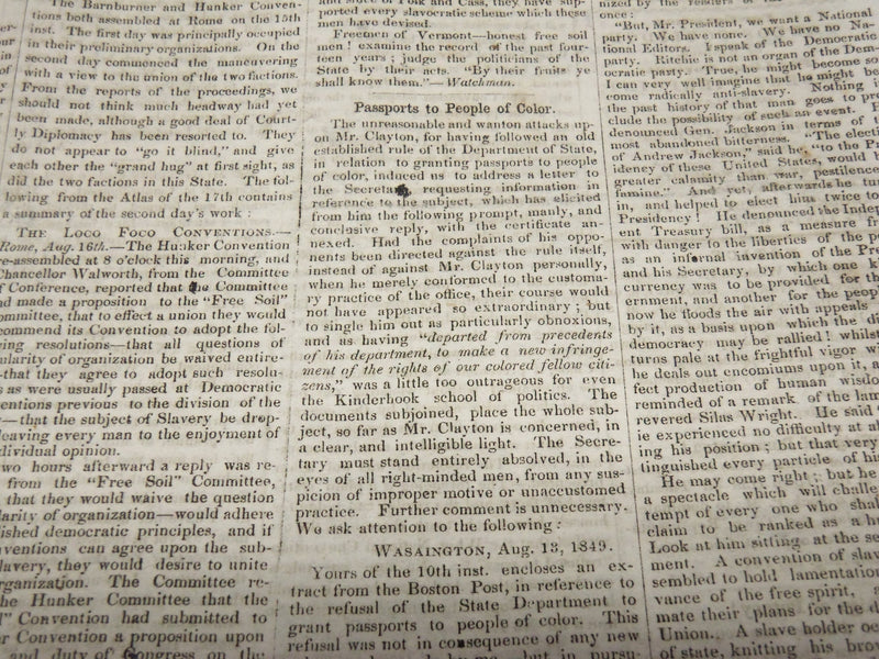 1849-1850 THE SEMI-WEEKLY EAGLE NEWSPAPERS LOT OF 19 - BRATTLEBORO VT- NP 3878D