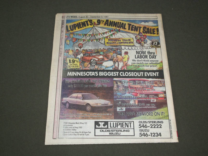 1987 AUG 5- SEP 30 MINNEAPOLIS STAR AND TRIBUNE MAGAZINE - TOM SELLECK - SP 9790
