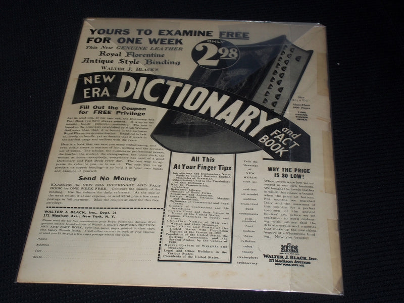 1934 JANUARY 6 TODAY MAGAZINE - THE BUDGET FRONT COVER - E 5988