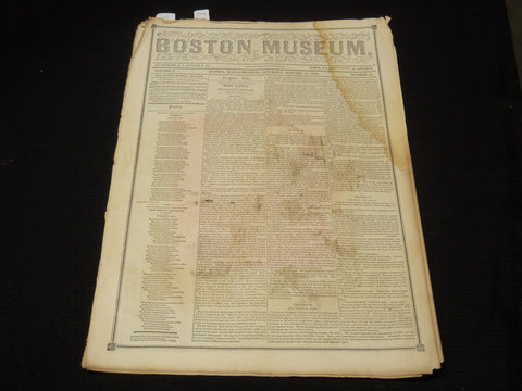 1851 JANUARY 11 THE BOSTON MUSEUM NEWSPAPER - TENNYSON - BARNUM - NP 9036
