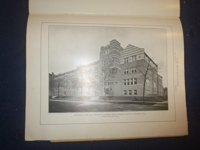 1909 APRIL THE BRICKBUILDER MAGAZINE - AN ARCHITECTURAL MONTHLY - ST 258Q