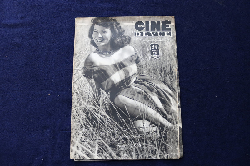 1949 SEPTEMBER 2 CINE REVUE MAGAZINE - AVA GARDNER - FRENCH COVER - E 23885