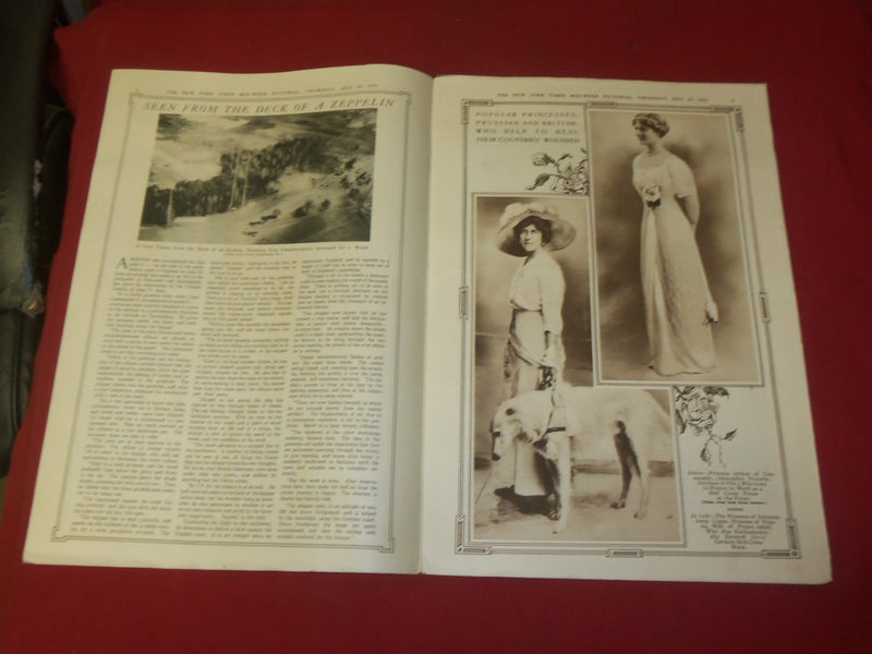 1915 JULY 29 NY TIMES PICTORIAL SECTION - RED CROSS NURSE AID HOSPITAL - NP 3964