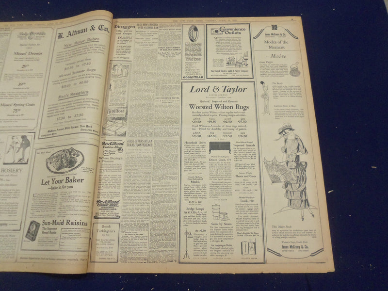 1923 APRIL 17 NEW YORK TIMES - SHAWKEY TO PITCH FIRST BALL IN STADIUM - NT 8359