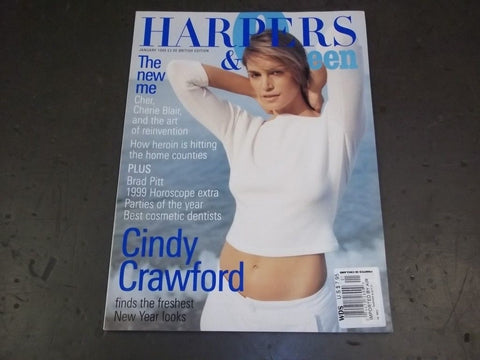 1999 JANUARY HARPERS AND QUEEN UK MAGAZINE - CINDY CRAWFORD - II 4570