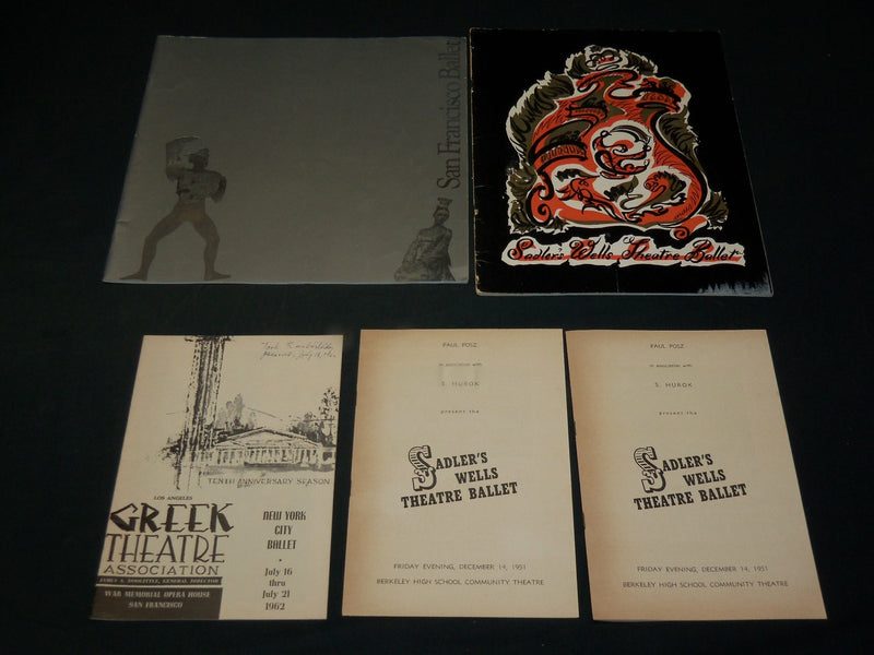 1950'S-1970'S ASSORTED BALLET PROGRAMS LOT OF 10 - O 2794
