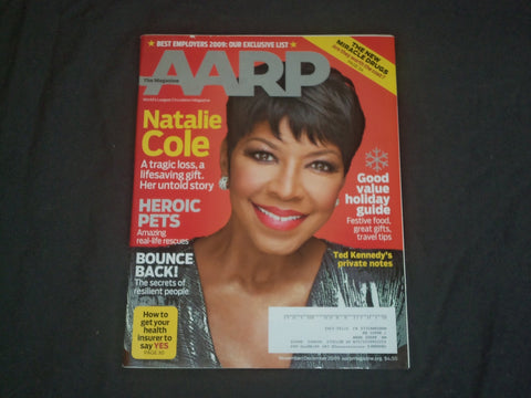 2009 NOVEMBER/DECEMBER AARP MAGAZINE - NATALIE COLE COVER - B 947