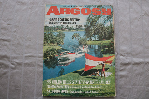 1965 FEBRUARY ARGOSY MAGAZINE - GIANT BOATING SECTION COVER - SP 6187H