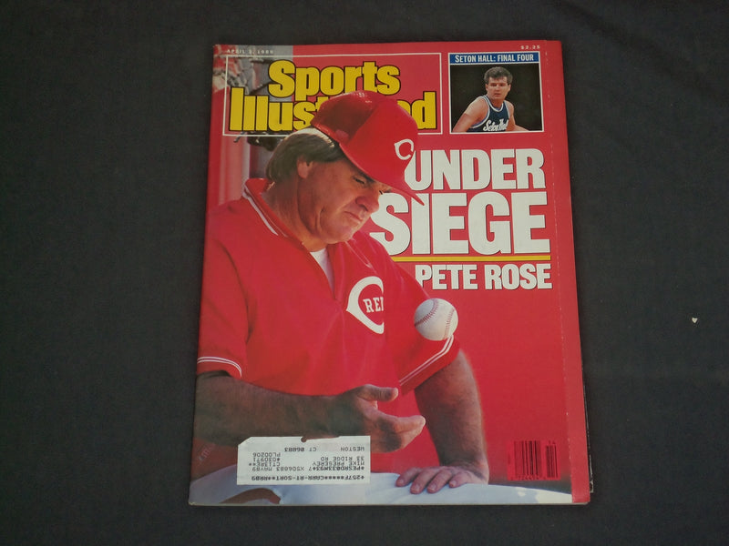 1989 APRIL 3 SPORTS ILLUSTRATED MAGAZINE- PETER ROSE UNDERS SIEGE COVER- SP 9159