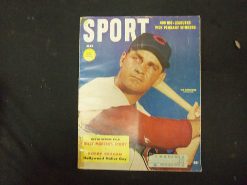 1954 MAY SPORT MAGAZINE - TED KLUSZEWSKI COVER - GREAT PHOTOS - ST 3550