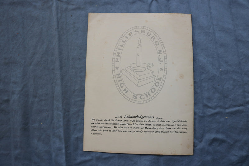 1963-1964 PHILLIPSBURG HIGH SCHOOL WRESTLING PROGRAMS - LOT OF 2 - K 714