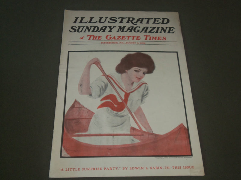 1908 AUGUST 9 ILLUSTRATED SUNDAY MAGAZINE - GREAT COVER & ADS - SP 9478