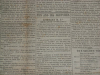 1845 AUGUST 6 & 15 THE SATURDAY EVENING POST - LOT OF 2 - DISRAELI -NP 5064