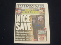 2020 SEPTEMBER 9 NEW YORK DAILY NEWS NEWSPAPER - HEROES LEAP ONTO SUBWAY TRACKS