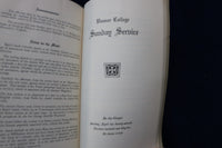1951-1952 VASSAR COLLEGE CHAPEL PROGRAMS SOFTCOVER BOOK - K 867