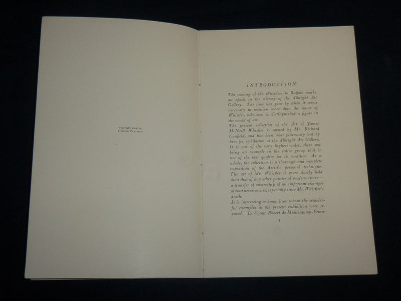 1911 OILS WATER COLORS PASTELS & DRAWINGS BOOK BY JAMES WHISTLER - J 6792