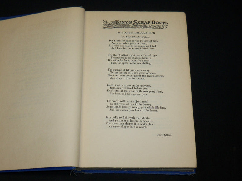 1932 THREEE FAMOUS TONY'S SCRAP BOOKS HARDCOVER BOOK BY TONY WONS - KD 6512