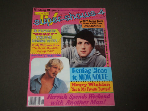 1977 AUGUST TV SUPER SHOWS #4 MAGAZINE - SYLVESTER STALLONE COVER - CW 554