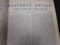 1866 SATURDAY REVIEW 2 BOUND VOLUMES - COMPLETE YR- PUBLISHED IN LONDON - R 1082