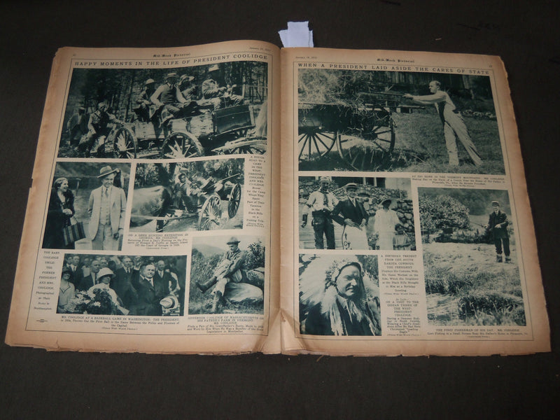 1933 JANUARY 14 MID-WEEK PICTORIAL MAGAZINE SECTION - CALVIN COOLIDGE - J 3209