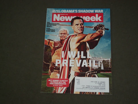 2012 FEBRUARY 6 NEWSWEEK MAGAZINE - MITT ROMNEY & NEXT GINGRICH - NW 997