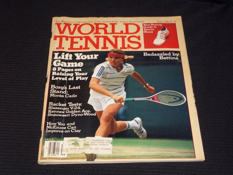 1983 JUNE WORLD TENNIS MAGAZINE - BETTINA BUNGE FRONT COVER - E 5402