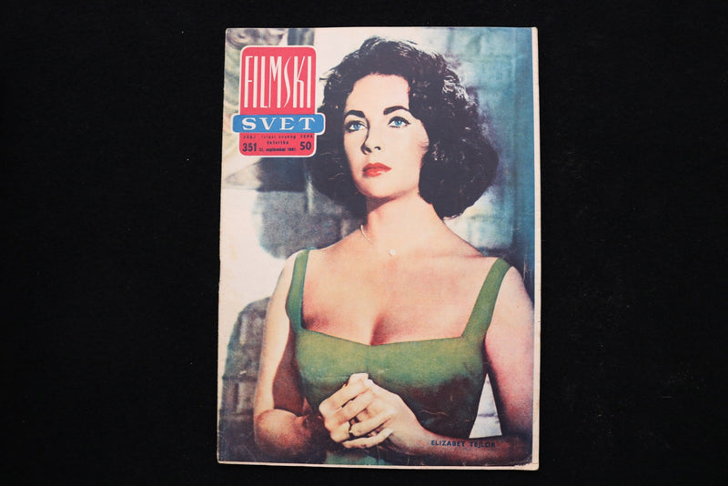 1961 SEPTEMBER 21 FILMSKI SVET MAGAZINE - ELIZABETH TAYLOR COVER - E 26376