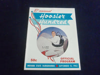 1962 SEP 15 HOOSIER HUNDRED RACING PROGRAM- INDIANA STATE FAIRGROUNDS - SP 3804N