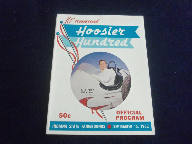 1962 SEP 15 HOOSIER HUNDRED RACING PROGRAM- INDIANA STATE FAIRGROUNDS - SP 3804N