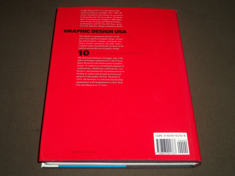 1989 GRAPHIC DESIGN USA NO. 10 HARDCOVER BOOK - GREAT PRINTS - I 579