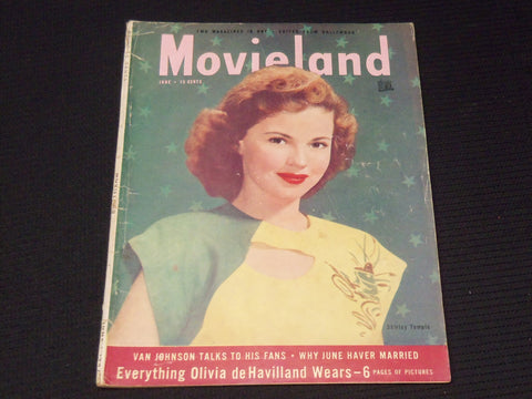 1947 JUNE MOVIELAND MAGAZINE - SHIRLEY TEMPLE COVER - E 13448