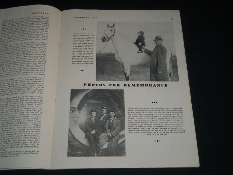 1944 DECEMBER HOOF BEATS MAGAZINE - WHITNEY HANOVER ISSUE - B 6454