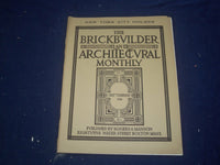 1908 SEPTEMBER THE BRICKBUILDER MAGAZINE - NEW YORK CITY HOUSES - ST 258J