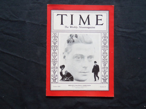 1929 APRIL 1 TIME MAGAZINE - EDWARD OF WALES - T 197