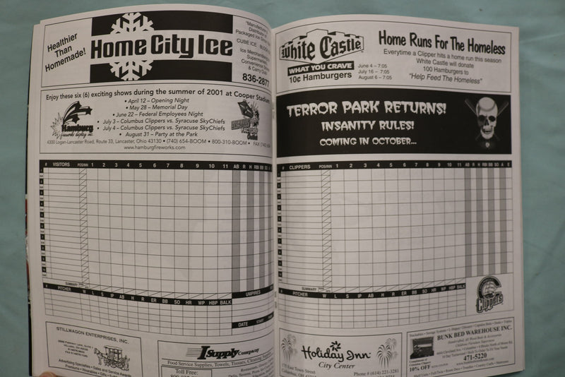2001 COLUMBUS CLIPPERS SOUVENIR PROGRAM - K 3406