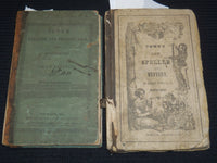 1846-1859 TOWN'S NEW SPELLER AND DEFINER BOOK LOT OF 2 - K 2184